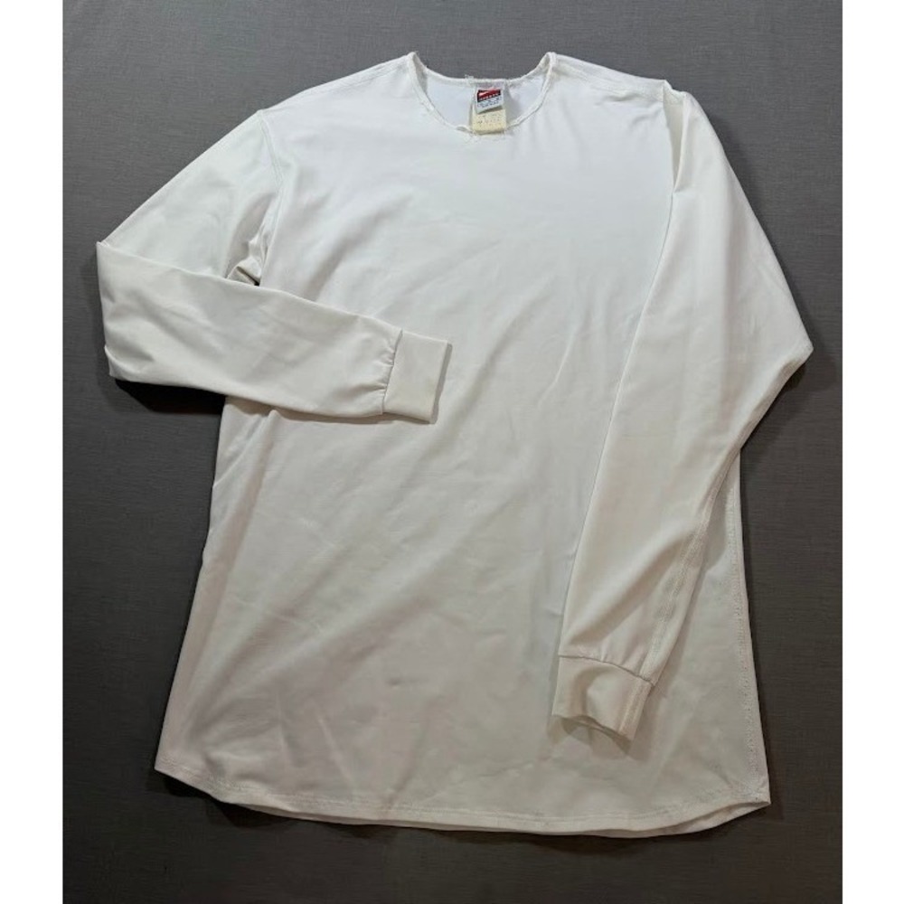 Nike Team Sports Dri Fit Long Sleeve Athletic T Shirt White XL Mens Made in USA.